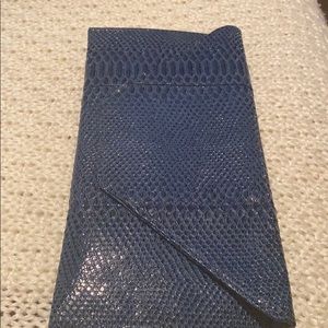 Blue {Faux} Snake Skin Clutch Purse *beautiful*